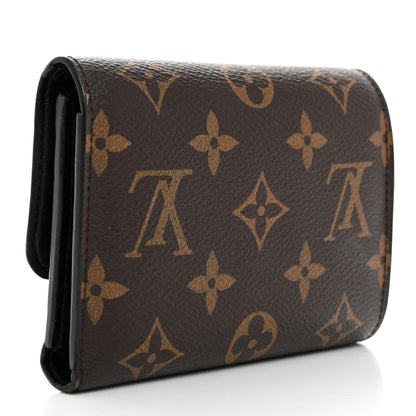 Louis Vuitton Monogram Flower Lock Compact Wallet Black 3 of 7
