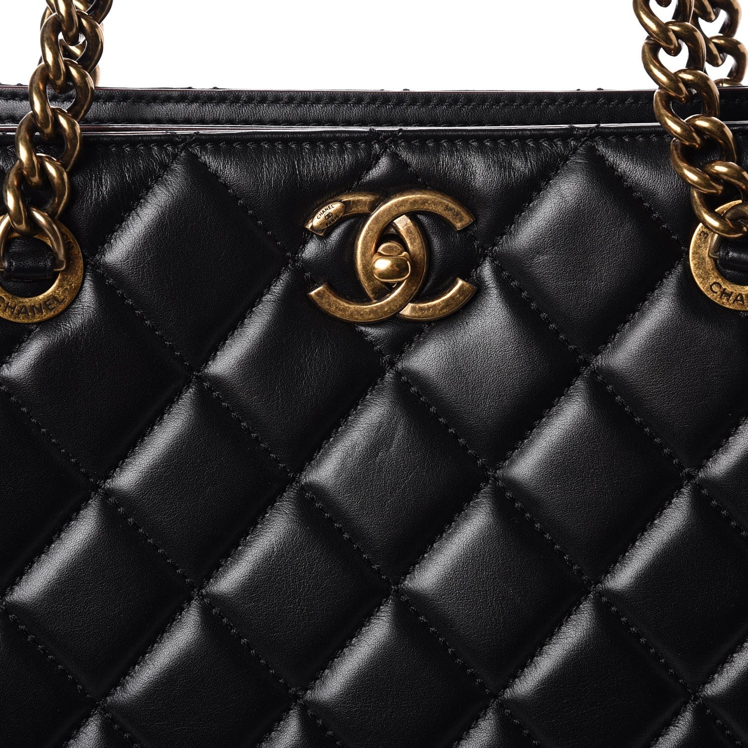 Chanel Calfskin Quilted Perfect Edge Tote Black 9 of 9