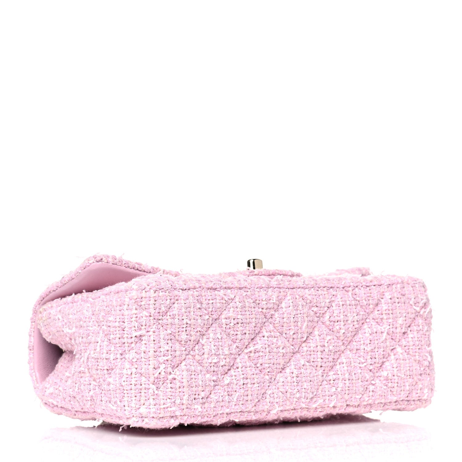 Chanel Tweed Quilted Mini Rectangular Flap Pink 4 of 12