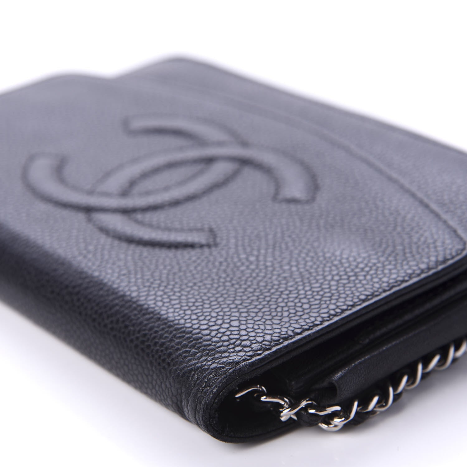 Chanel Caviar Timeless CC Wallet On Chain WOC Black 9 of 14