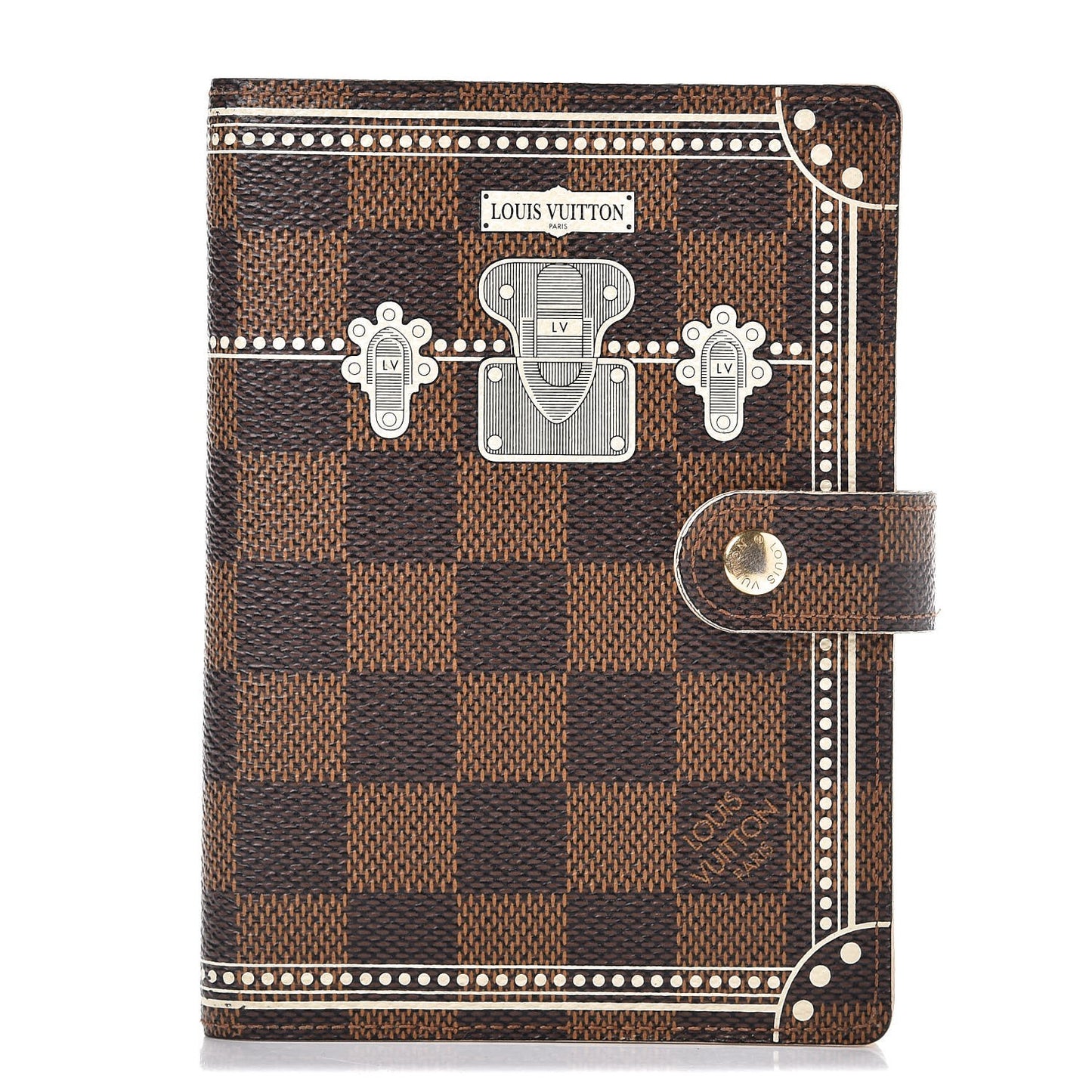 Damier Ebene Trunk Small Ring Agenda Cover White