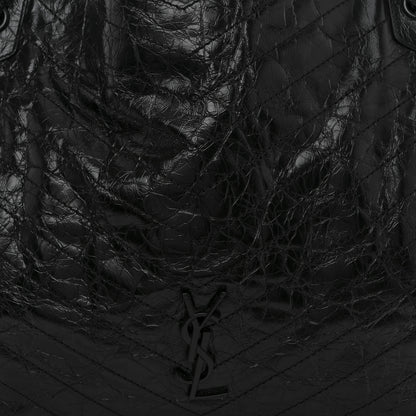 Saint Laurent Crinkled Calfskin Matelasse Monogram Large Niki Shopper Tote Black 8 of 10