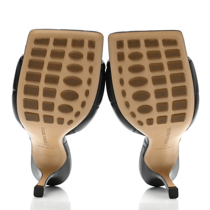 Bottega Veneta Nappa Quilted Rubber Lido Mule Sandals 39 Black 5 of 7