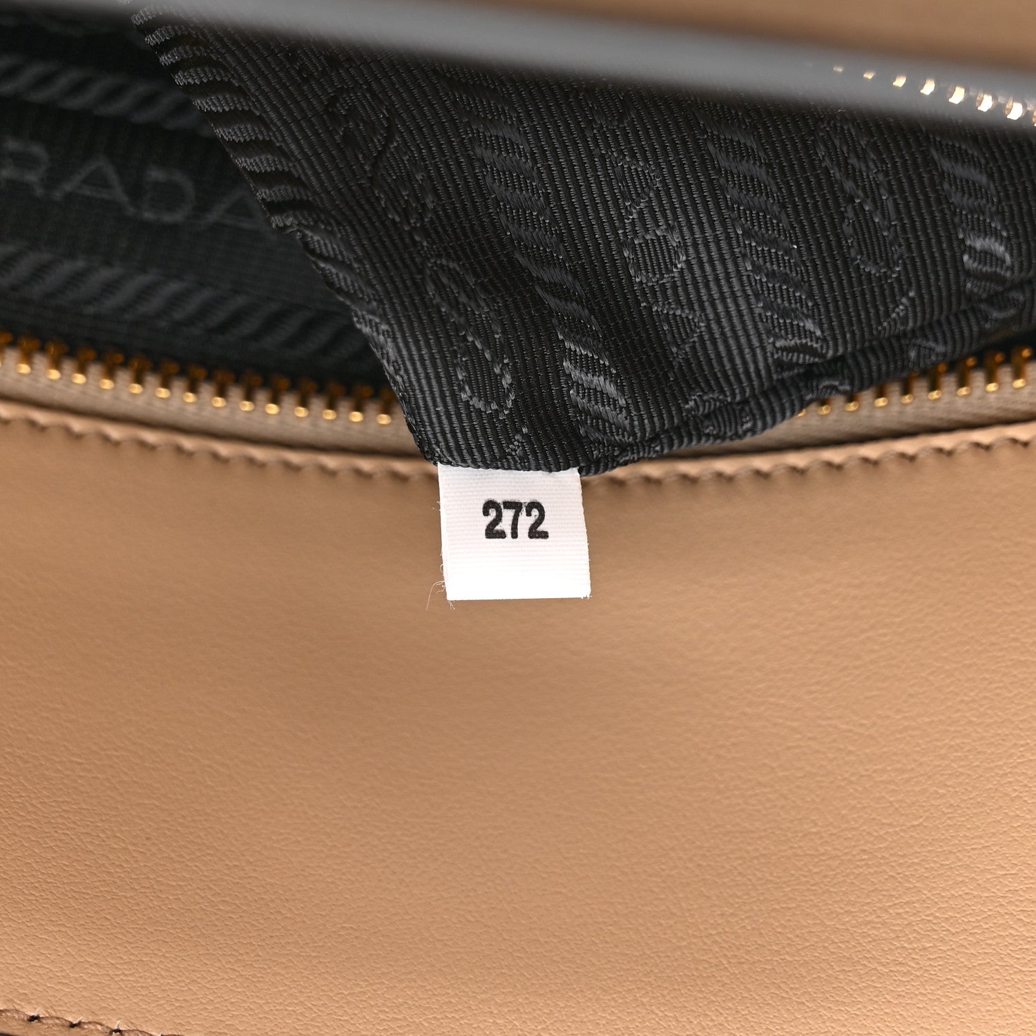 Prada Saffiano Lux Logo Embossed Large Shoulder Tote Handbag Beige 13 of 20