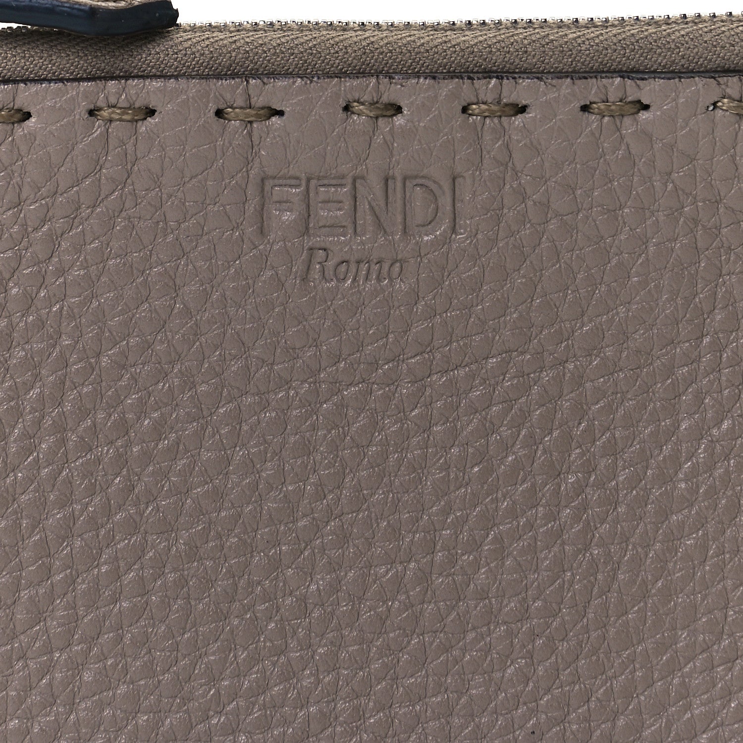 Fendi Cuoio Romano Selleria Zip Card Holder Corda 4 of 7