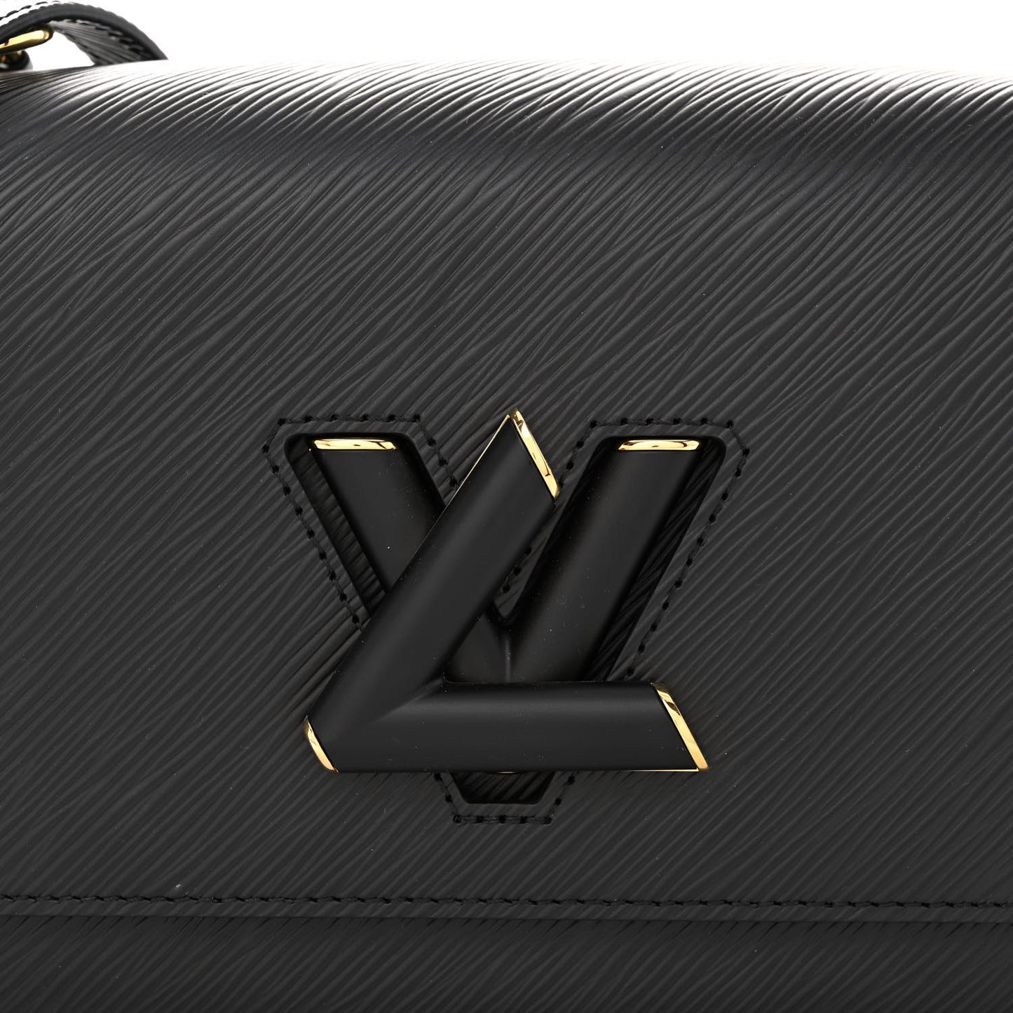 Epi Twist Shoulder Bag MM Matte Black Gold