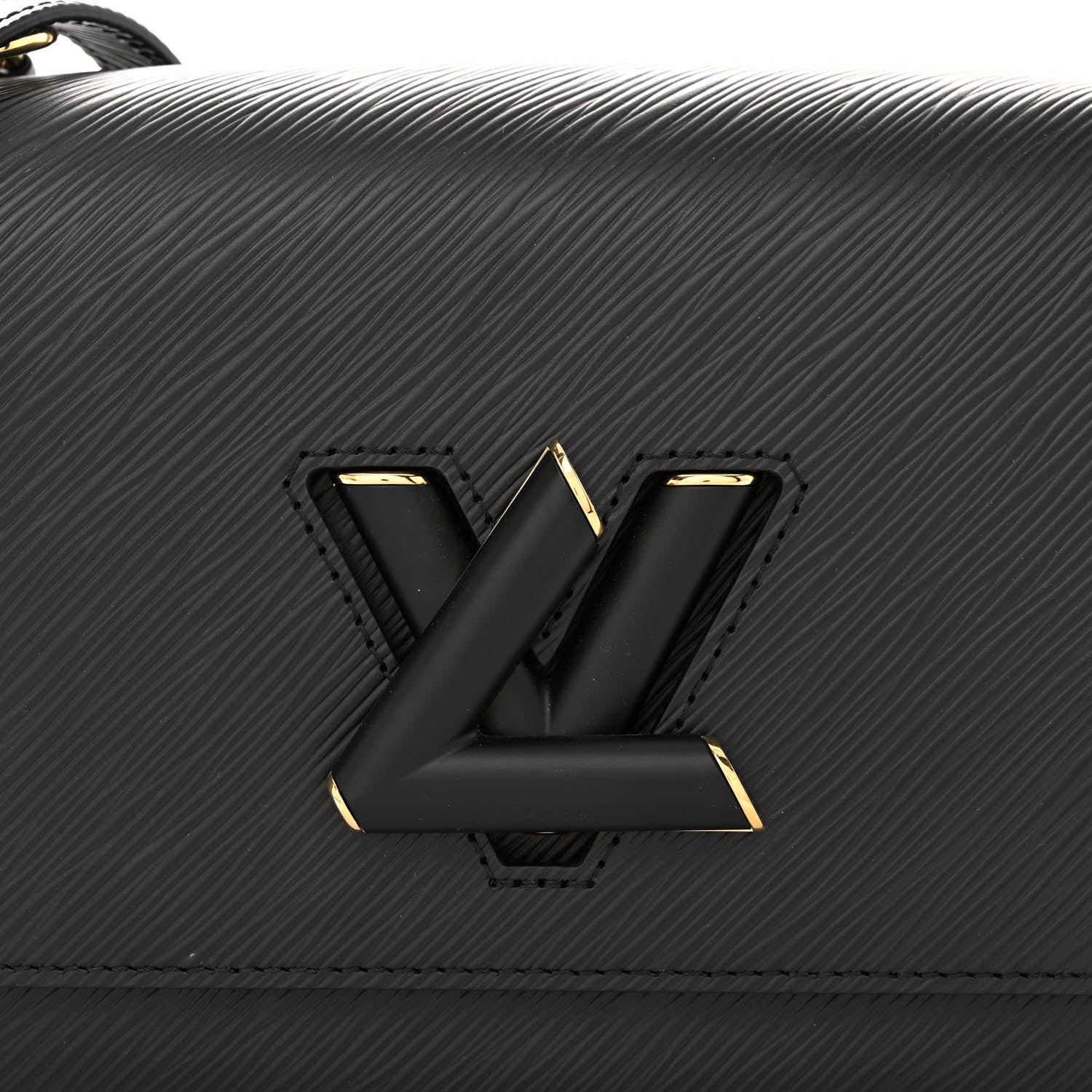 Louis Vuitton Epi Twist Shoulder Bag MM Matte Black Gold 8 of 10