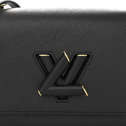 Louis Vuitton Epi Twist Shoulder Bag MM Matte Black Gold 8 of 10