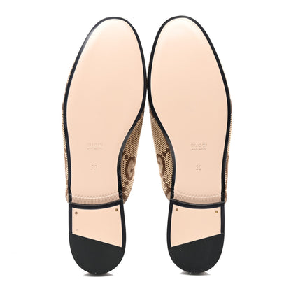 Gucci Monogram Jumbo GG Malaga Kid Womens Princetown Slippers 39 Camel Ebony New Acero Beige 5 of 8