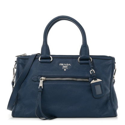 Prada Vitello Daino Shopping Satchel Inchiostro 1 of 12