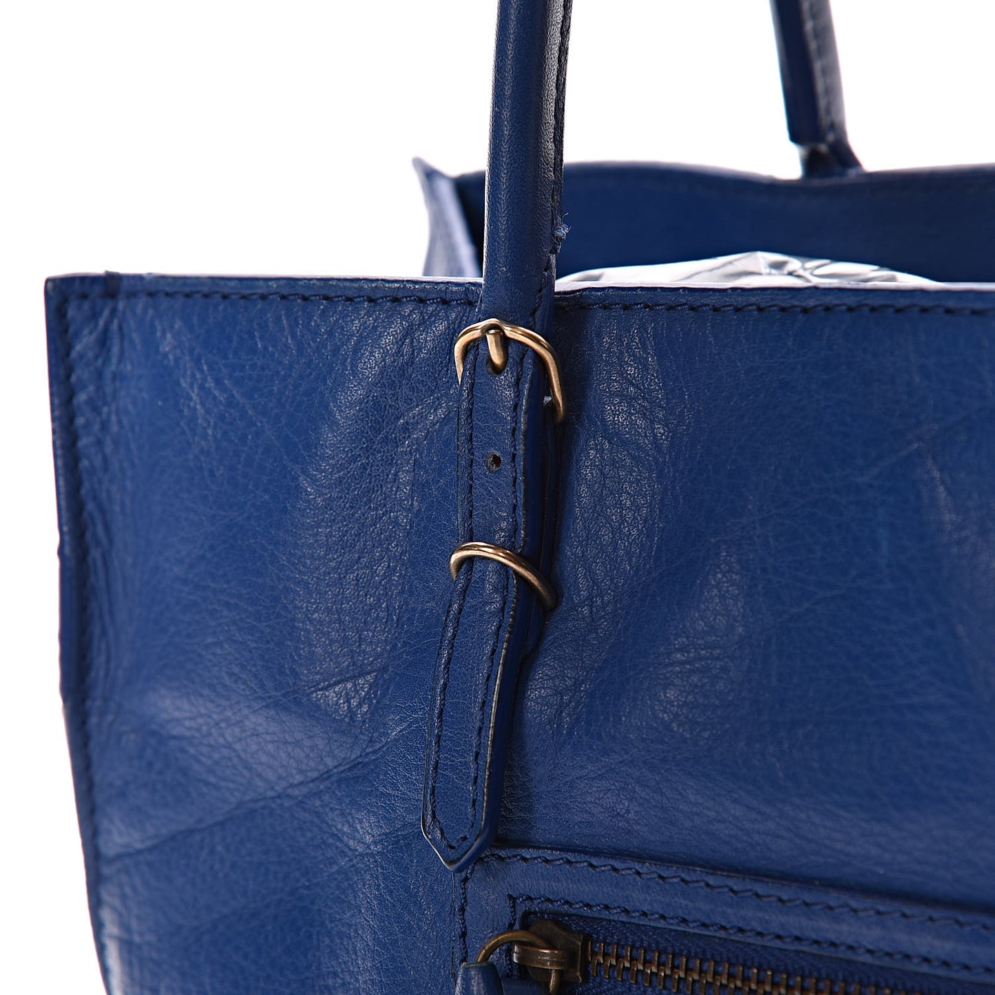 Veau Mini Papier Tote Blue