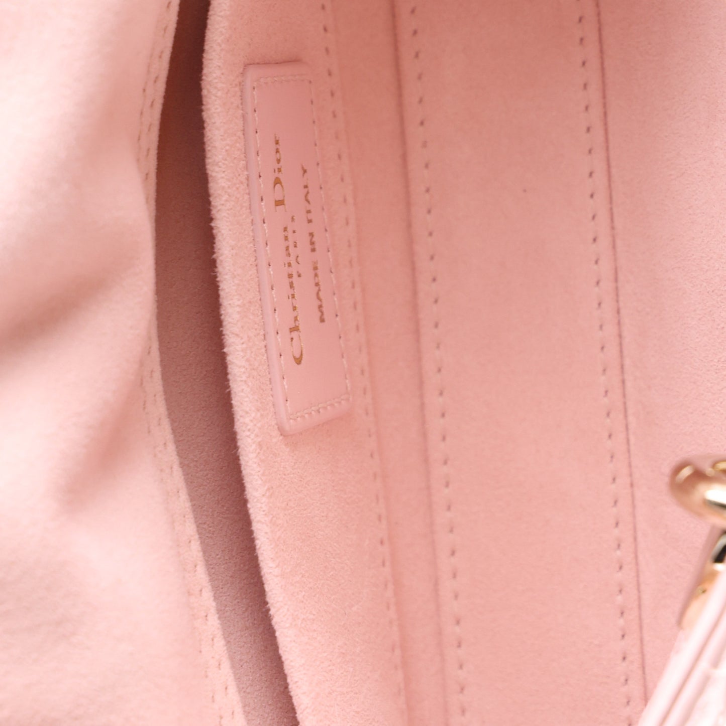 Lambskin Cannage Mini Lady D-Joy Soupir Pink