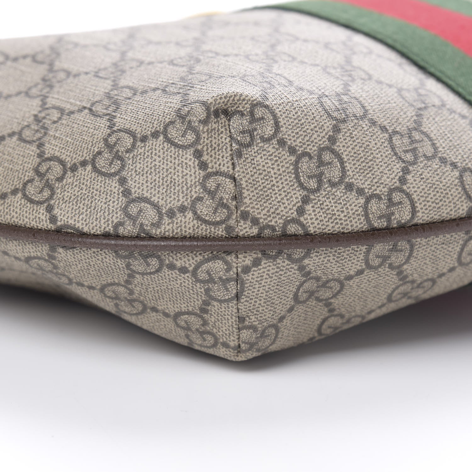 Gucci GG Supreme Monogram Web Small Ophidia Half Moon Hobo Brown 9 of 10