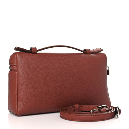 Loro Piana Grained Calfskin L19 Extra Pocket Pouch Kummel 3 of 9