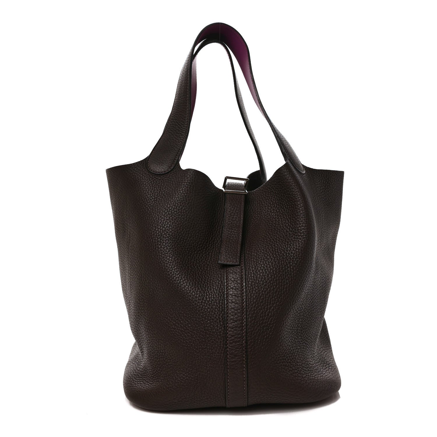 Hermes Taurillon Clemence Swift Eclat Picotin Lock 22 MM Ebene Cyclamen 1 of 8