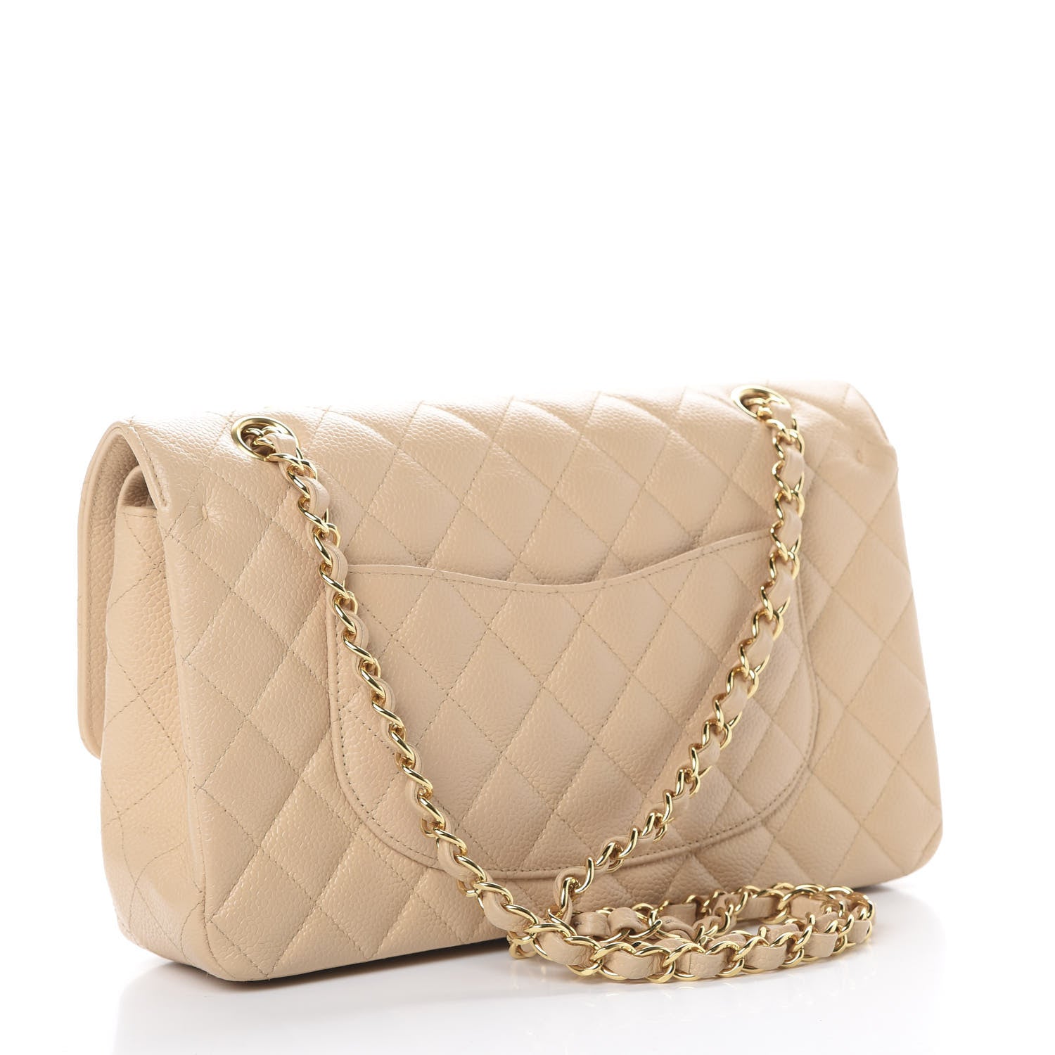 Chanel Caviar Quilted Medium Double Flap Beige Clair 2 of 10