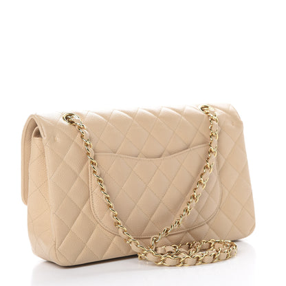 Chanel Caviar Quilted Medium Double Flap Beige Clair 2 of 10