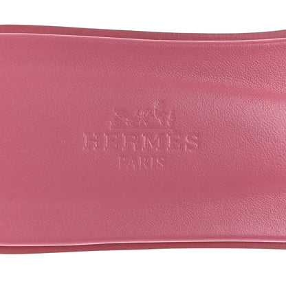 Hermes Box Calfskin Oran Sandals 36.5 Rose Pétale 8 of 9