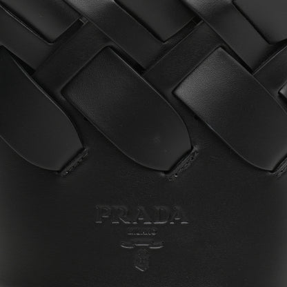 Prada Vitello Intreccio Bucket Bag Black 15 of 19