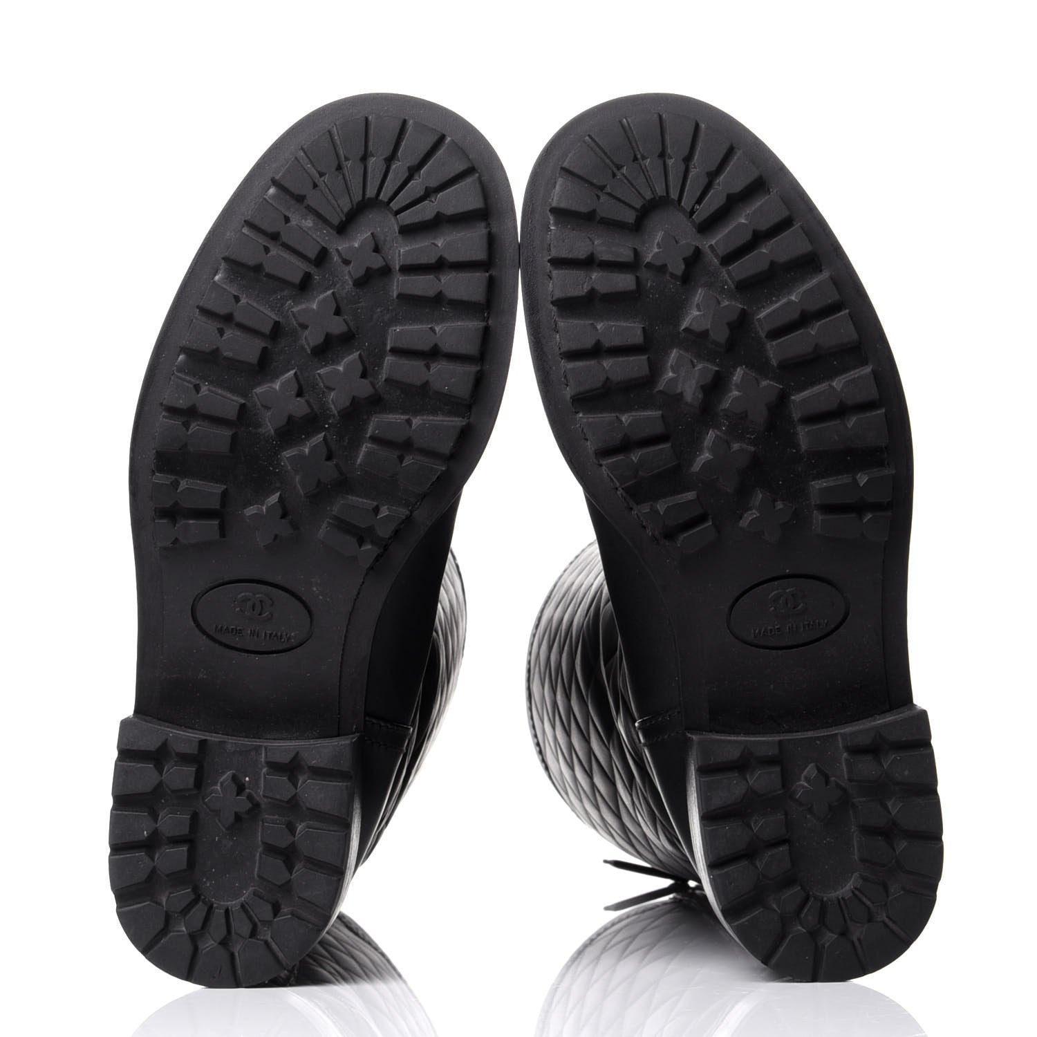 Chanel Oily Calfskin Quilted High Boots 36 Black 7 of 10