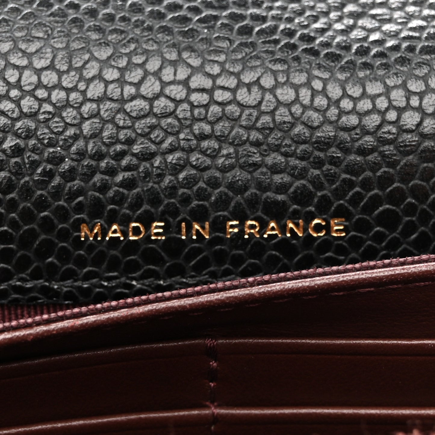 Caviar Quilted Large Gusset Flap Wallet Black