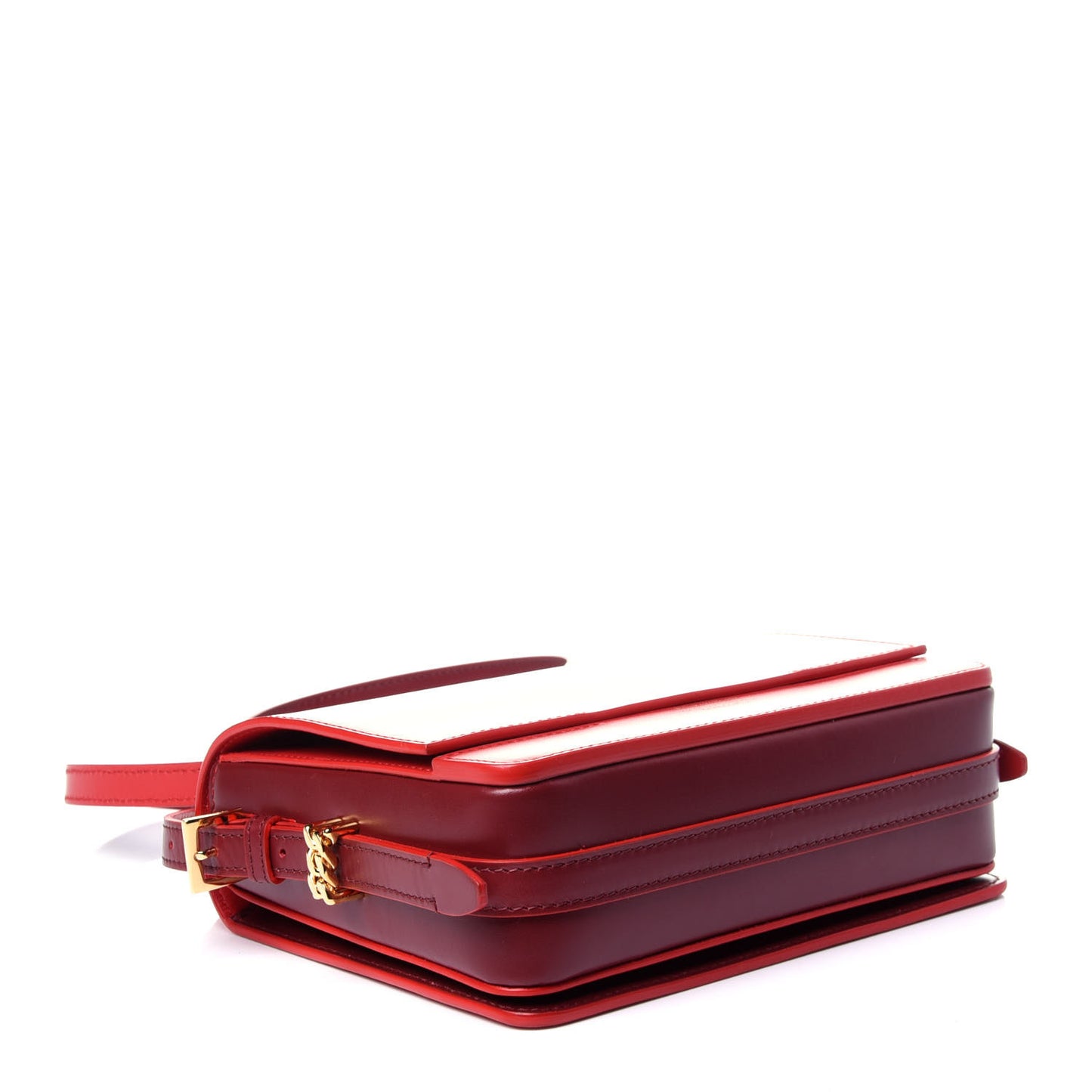 Smooth Calfskin Small Two Tone Grace Bag Red
