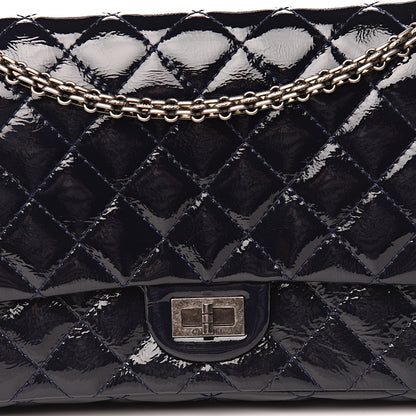 Chanel Distressed Patent Quilted 2.55 Reissue 226 Flap Navy 9 of 15