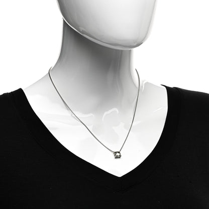David Yurman Sterling Silver Diamond Prasiolite 9mm Petite Chatelaine Pendant Necklace 2 of 4