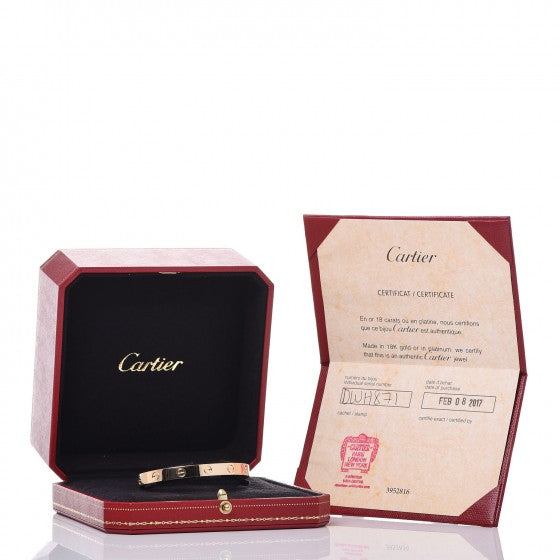 Cartier 18K Yellow Gold LOVE Cuff Bracelet 17 5 of 5