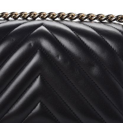 Chanel Lambskin Chevron Quilted Medium Boy Flap Black 8 of 9
