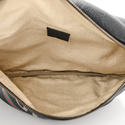 Gucci Grained Calfskin Logo Belt Bag Black 5 of 10