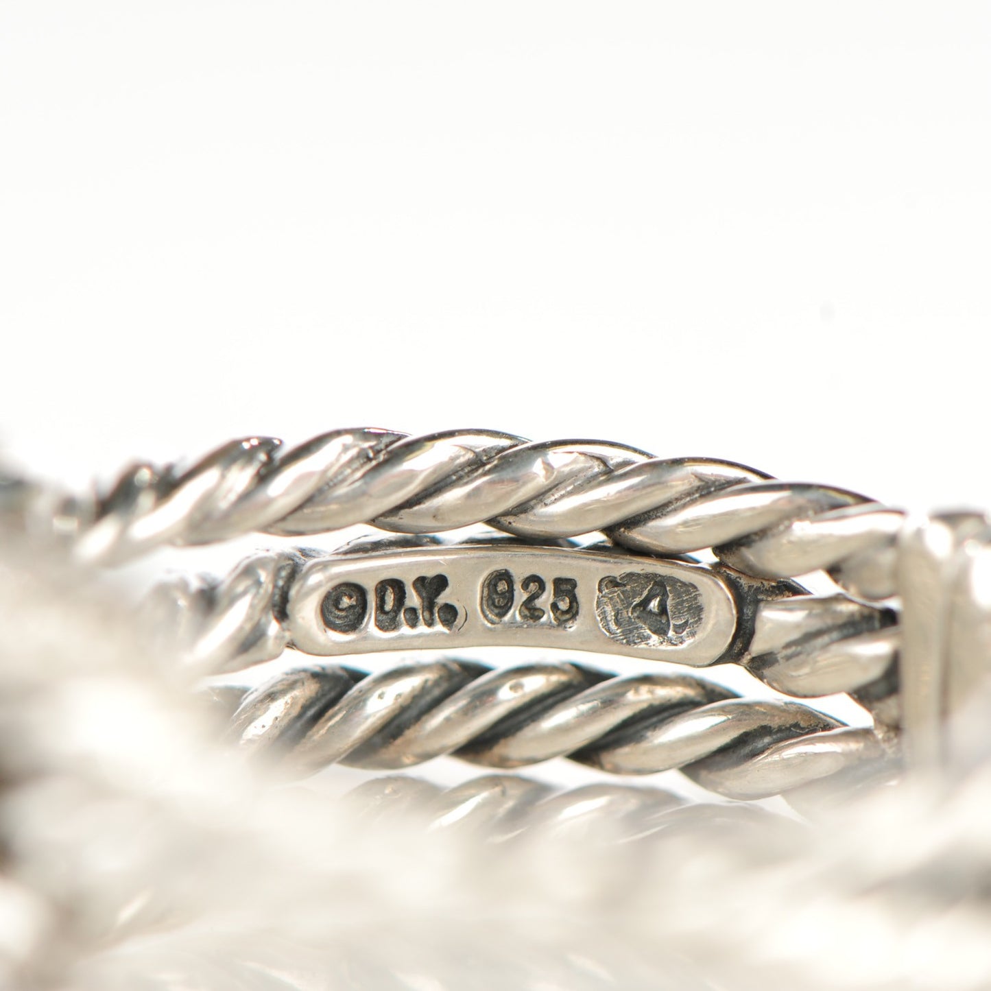 Sterling Silver Diamond 10mm X Crossover Ring 7.5