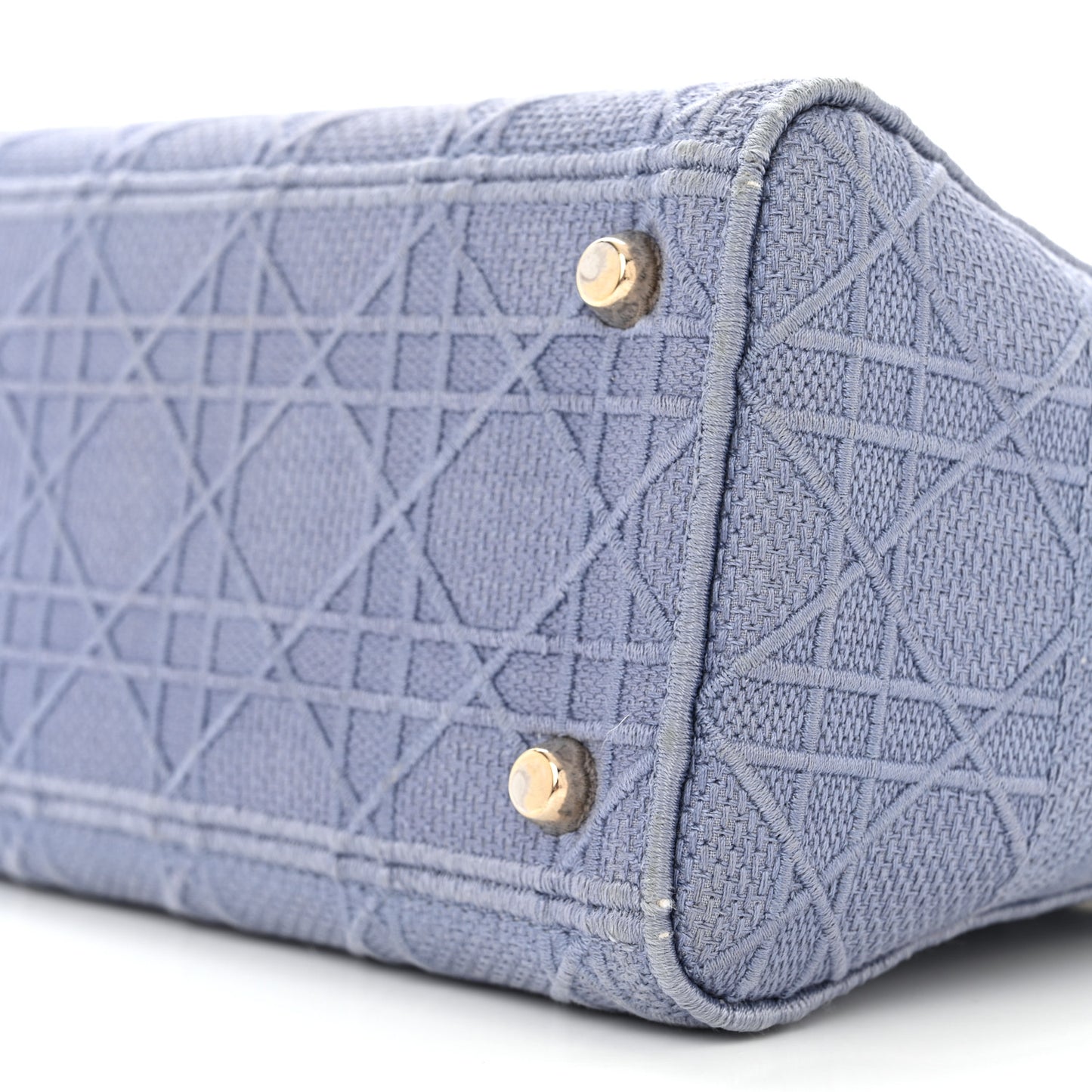 Canvas Embroidered Cannage Medium Lady D-Lite Blue