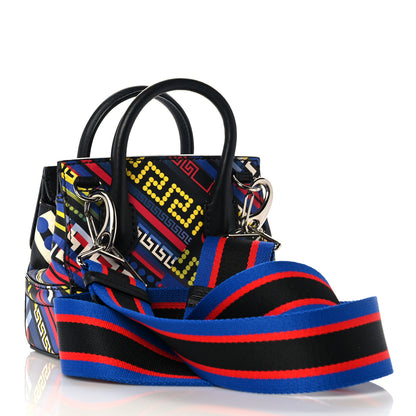 Versace Calfskin Printed Small Palazzo Empire Bag Multicolor Black 3 of 9