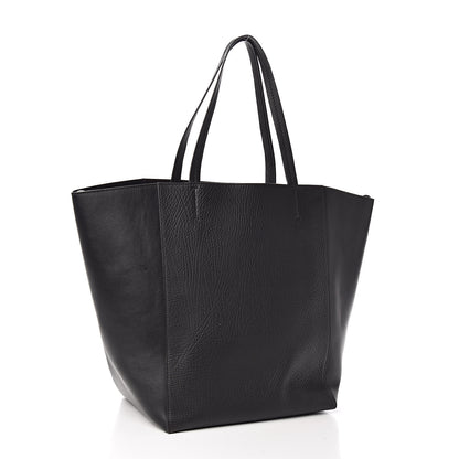 Celine Velluto Smooth Calfskin Medium Horizontal Cabas Phantom Black 3 of 10