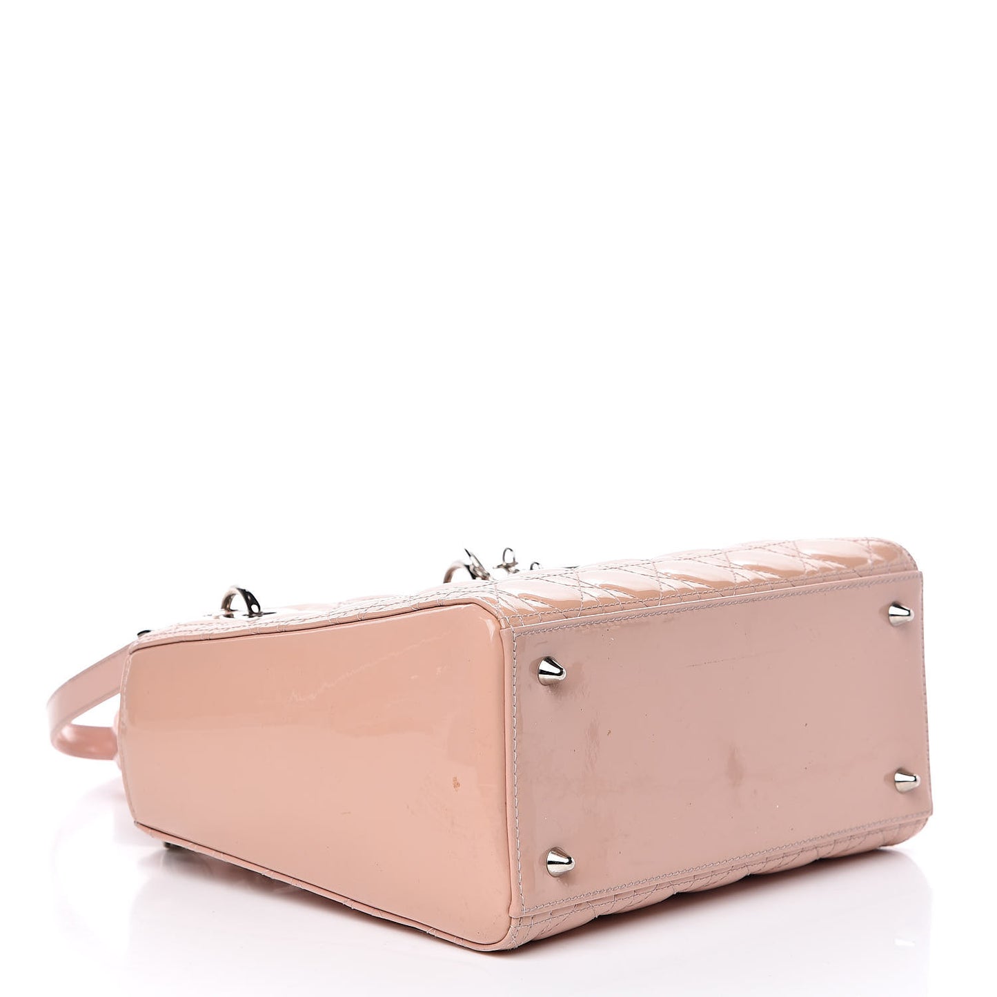 Patent Cannage Medium Lady Dior Pale Pink