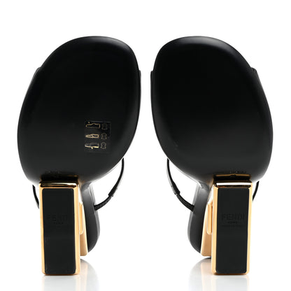 Fendi Calfskin Fendi First 95mm Slide Sandals 40 Black 5 of 8