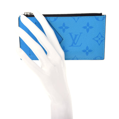 Louis Vuitton Taigarama Coin Card Holder Blue Lagoon 2 of 8