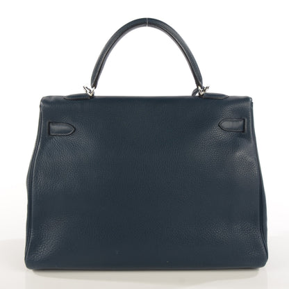 Hermes Taurillon Clemence Kelly Retourne 35 Bleu De Prusse 4 of 23