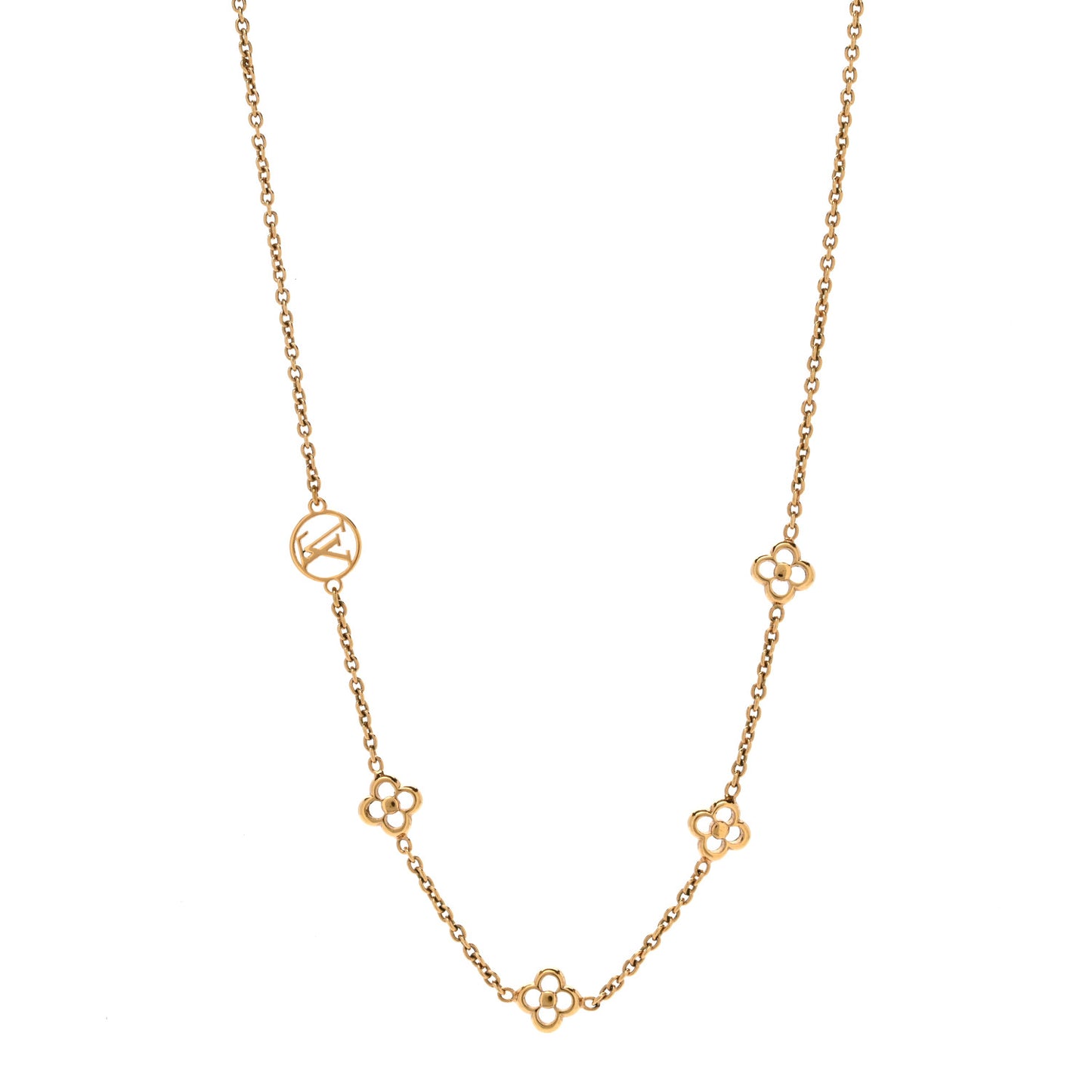 Metal Flowerful Choker Necklace Gold