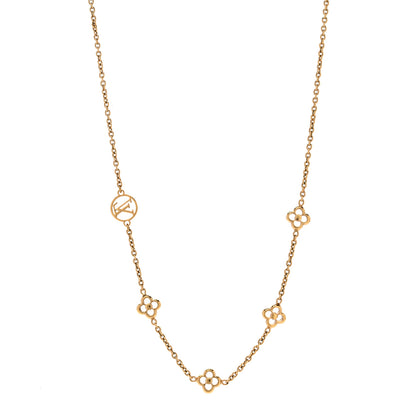 Louis Vuitton Metal Flowerful Choker Necklace Gold 1 of 4