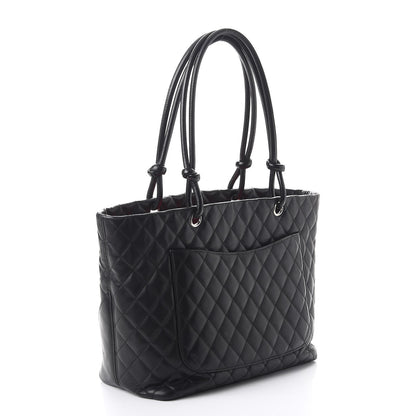 Chanel Calfskin Quilted Large Cambon Tote Black 3 of 12