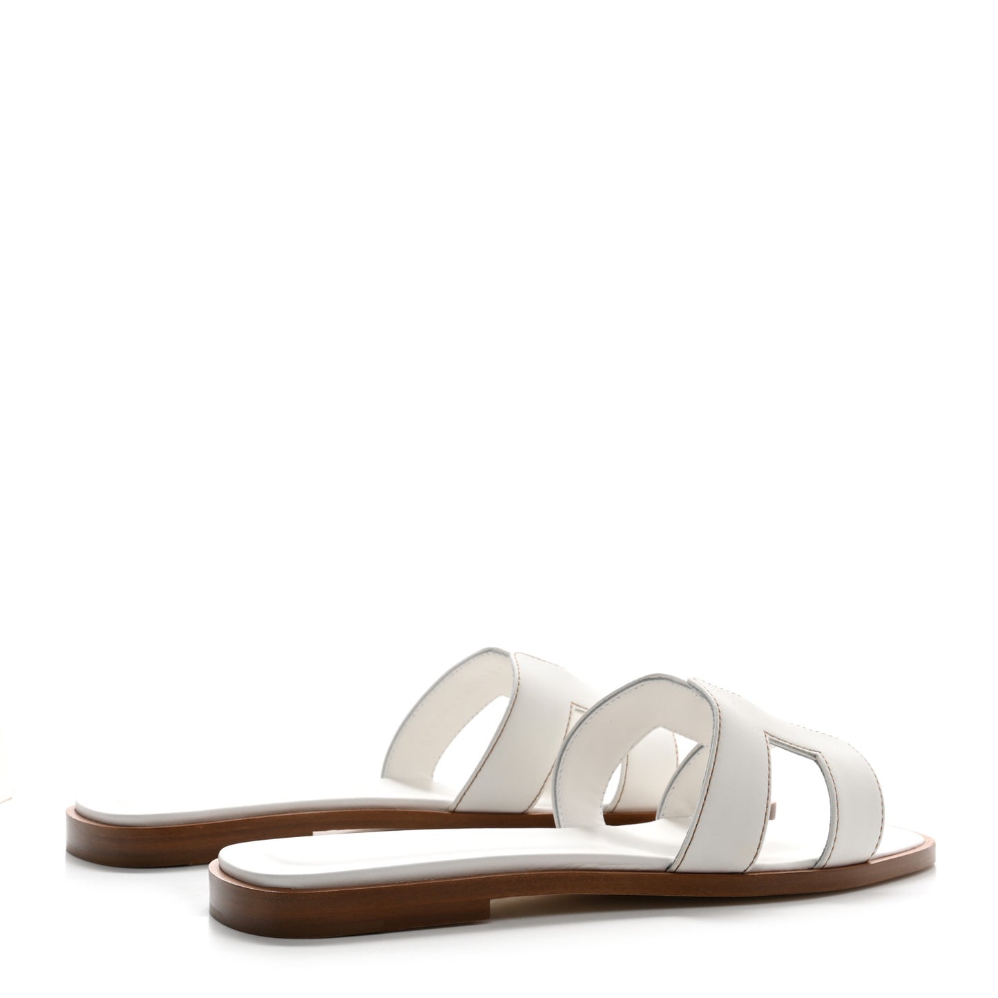 Box Calfskin Oran Sandals 38 White