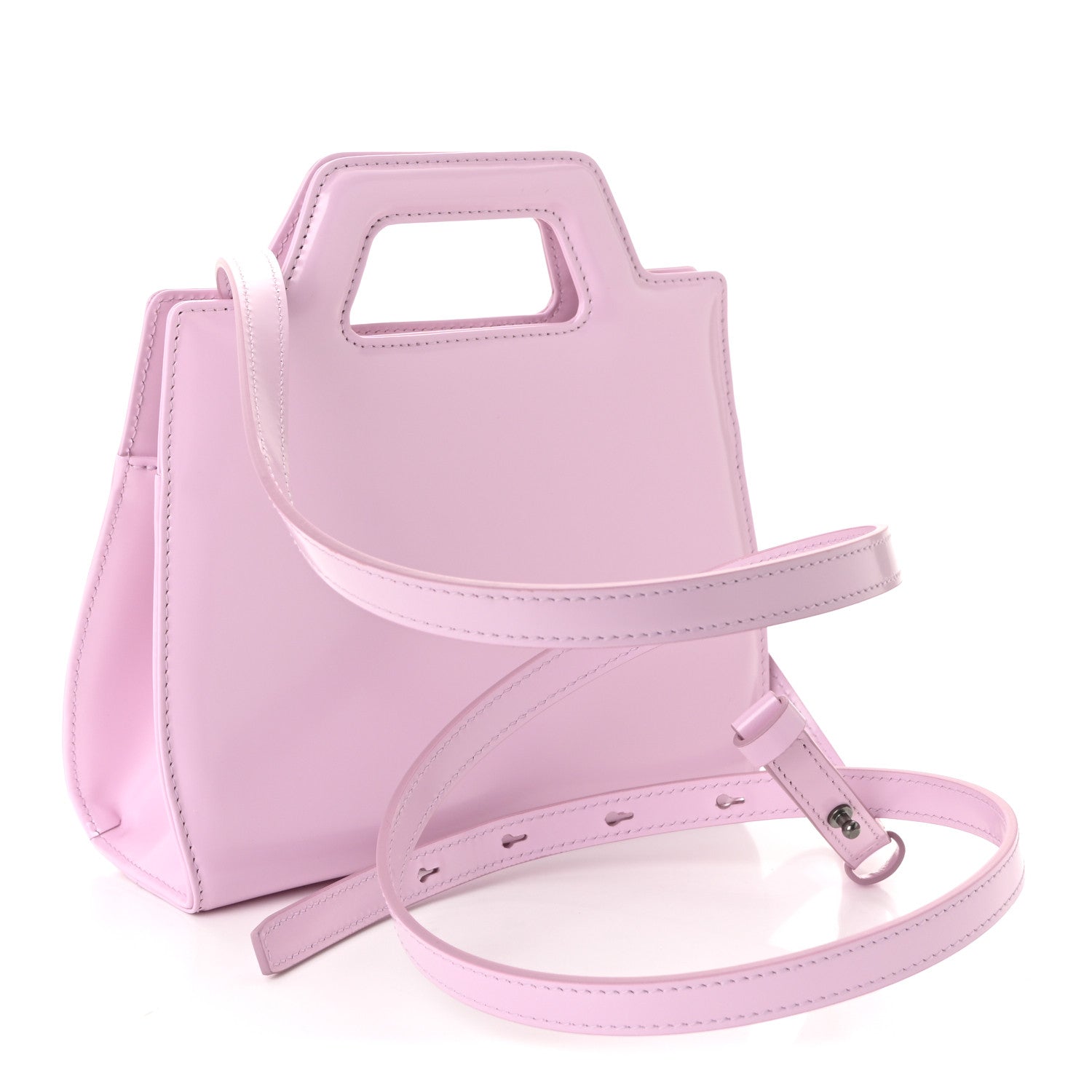 Salvatore Ferragamo Brushed Calfskin Mini Wanda Top Handle Bag Bubble Gum 3 of 8