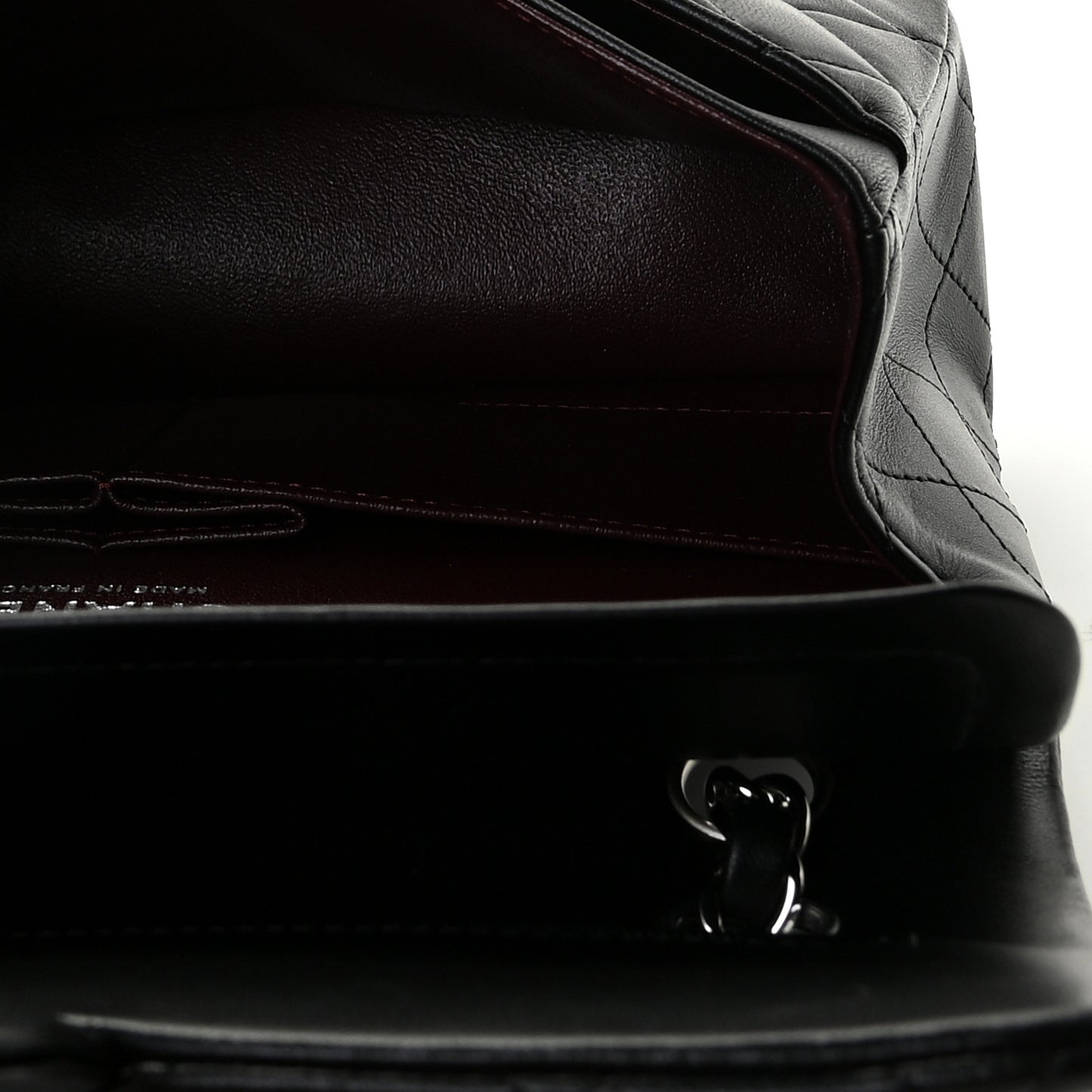 Lambskin Quilted Small Double Flap Black