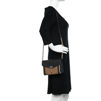 Burberry Derby Calfskin House Check Baby Macken Crossbody Bag Black 2 of 9