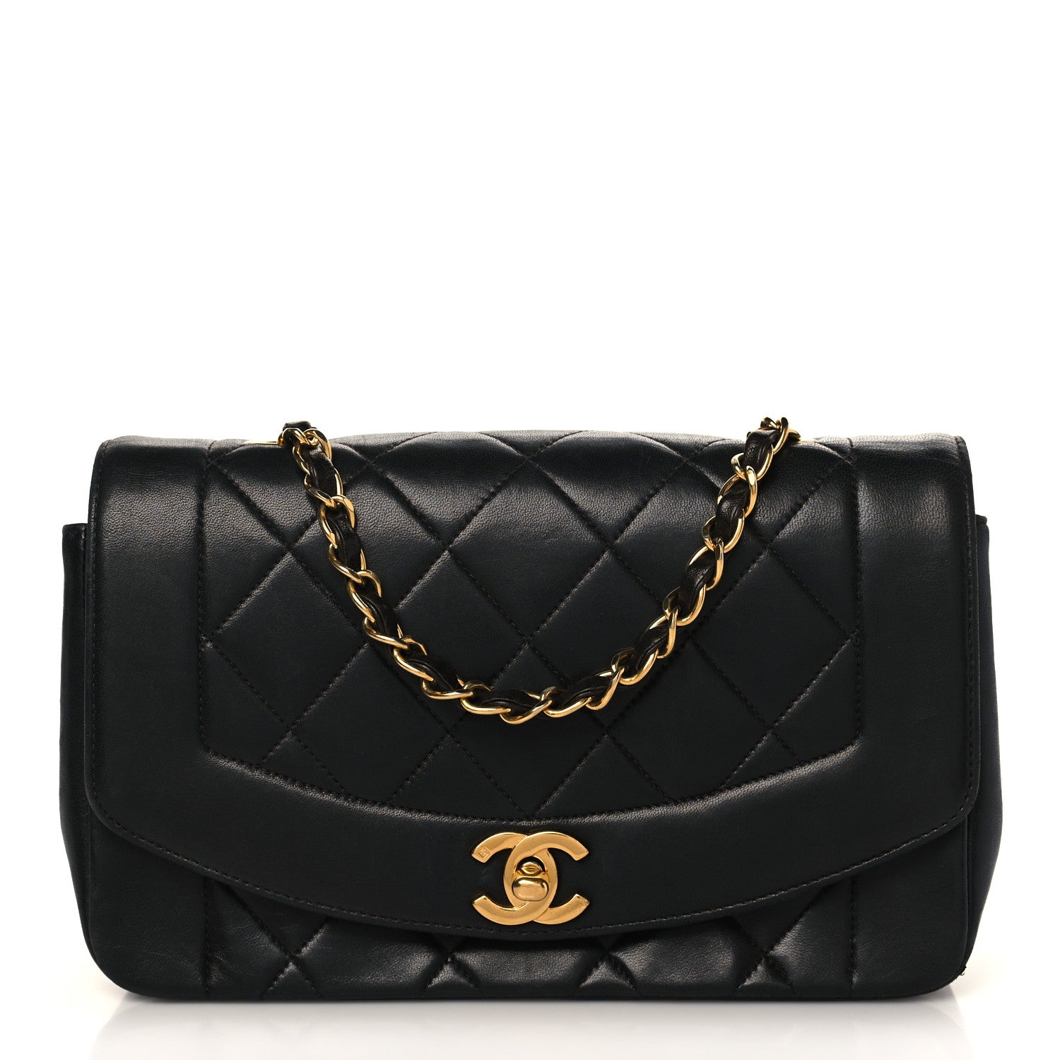 Chanel Lambskin Quilted Small Single Flap Black 1 of 9