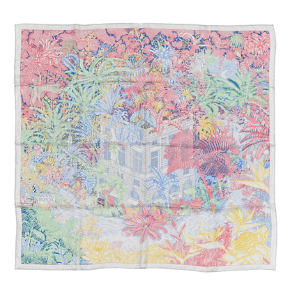 Hermes Silk Faubourg Tropical Scarf 90 Pierre Rose Multicolor 1 of 6