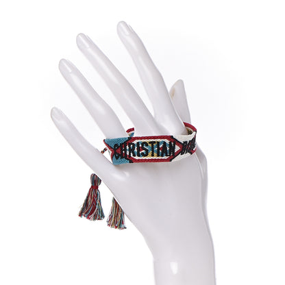 Christian Dior Woven Cotton J'Adior Friendship Bracelet White Multicolor 2 of 3