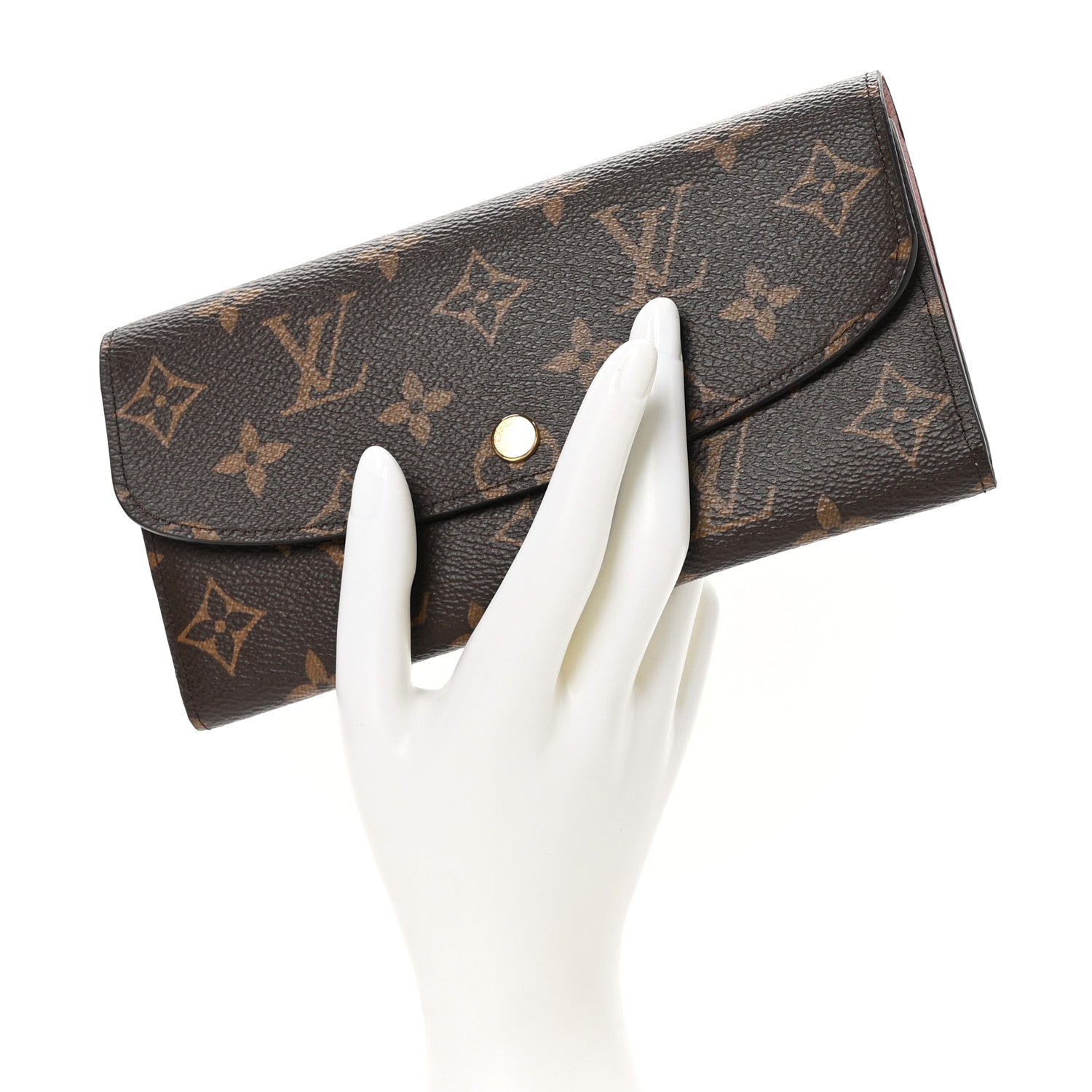 Louis Vuitton Monogram Emilie Wallet Rose Ballerine 2 of 7